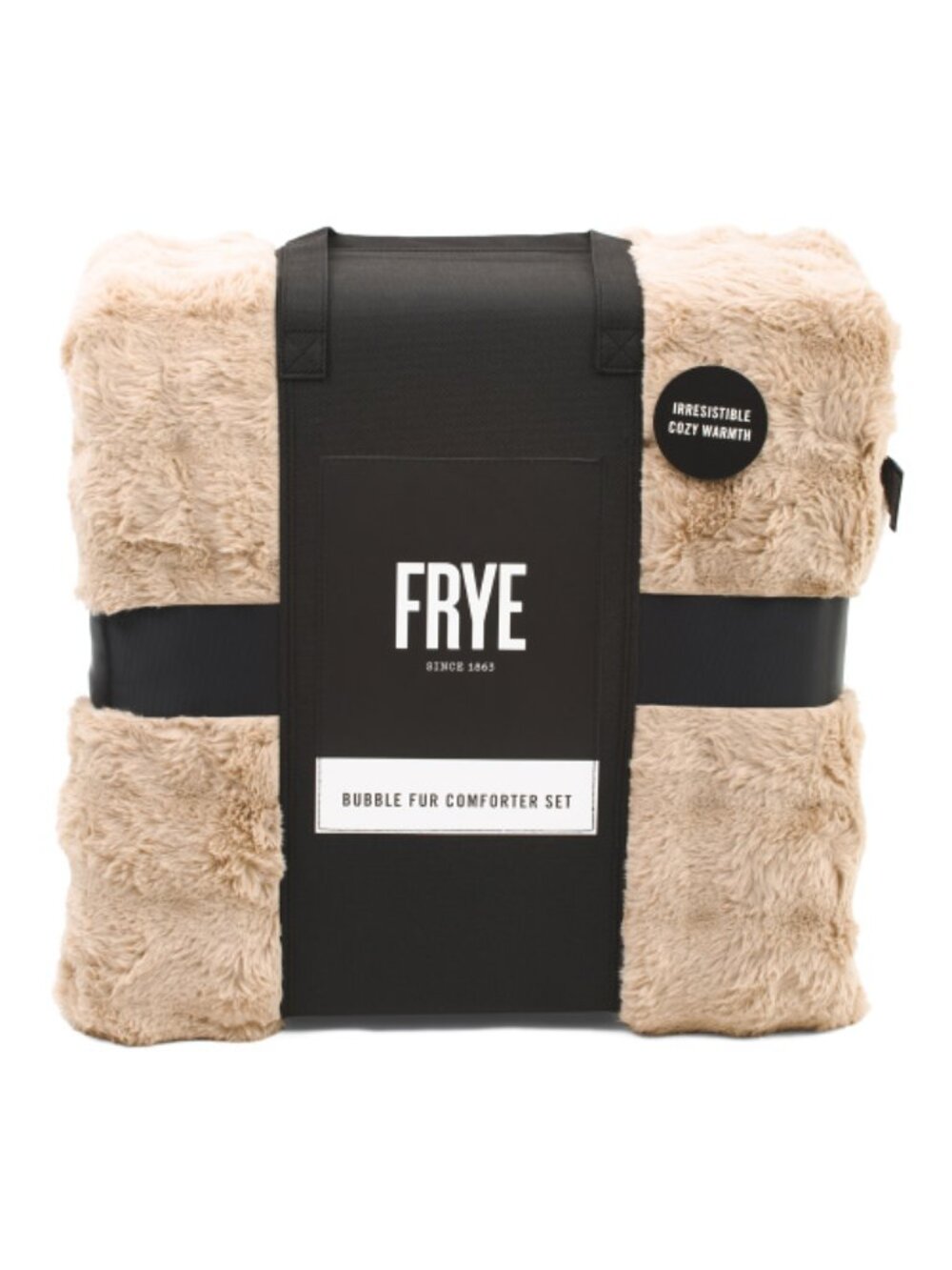 FRYE bubble faux fur comforter set